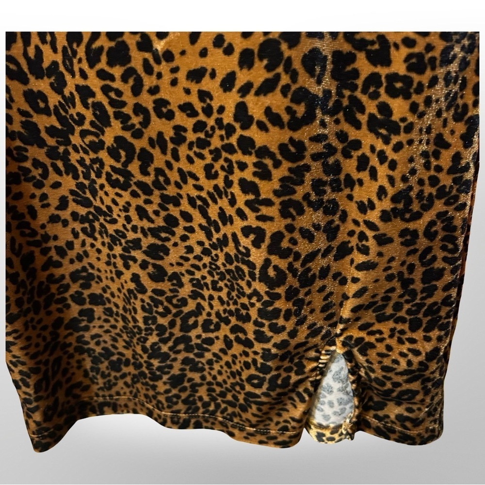🐆 Forever 21 Velvet Leopard Mini Dress – Size S - Picture 7 of 9